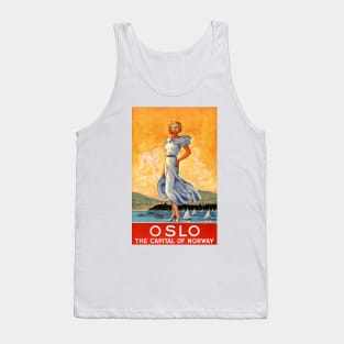 Vintage Travel Poster Norway Oslo Tank Top